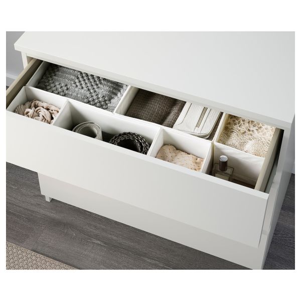 Комод с 3 ящиками, белый 80x78 см IKEA MALM МАЛЬМ 503.685.38 - фото 3