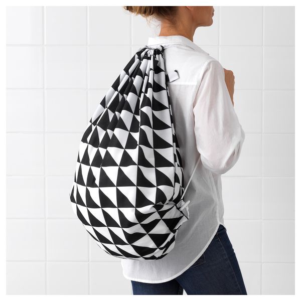 Мешок для белья СНАЙДА, черный/белый (60 л) - схема-чертеж с размерами