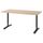 Письменный стол, 160x80 см, дубовый шпон, беленый, черный IKEA BEKANT БЕКАНТ 292.826.74