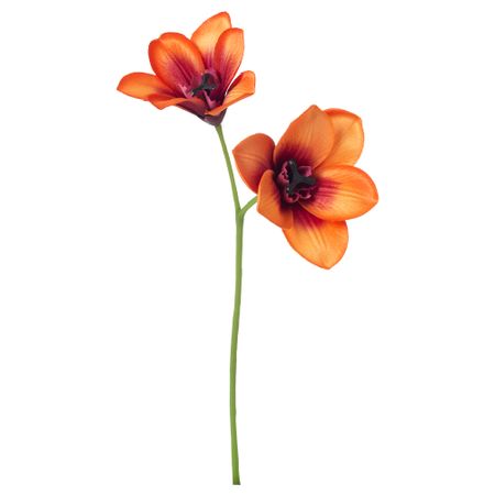 Цветок искусственный СМИККА, Арлекин, оранжевый (24 см)