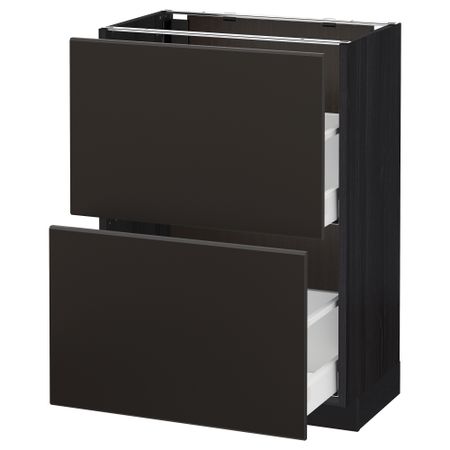 Напольный шкаф с 2 ящиками, 60x37 cm IKEA METOD МЕТОД, MAXIMERA МАКСИМЕРА 092.125.40