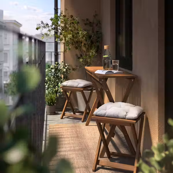 NÄMMARÖ Садовый стол+2 табурета - схема-чертеж с размерами