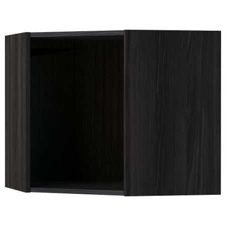 Каркас навесного углового шкафа, под дерево черный, 68x68x60 см IKEA METOD МЕТОД 602.056.59