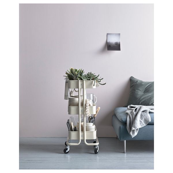 Тележка РОСКУГ, бежевый (35x45x78 см) - схема-чертеж с размерами