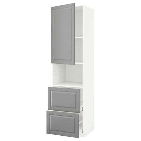 Высокий шкаф для СВЧ, дверца,2ящика IKEA METOD МЕТОД, MAXIMERA МАКСИМЕРА 394.586.20