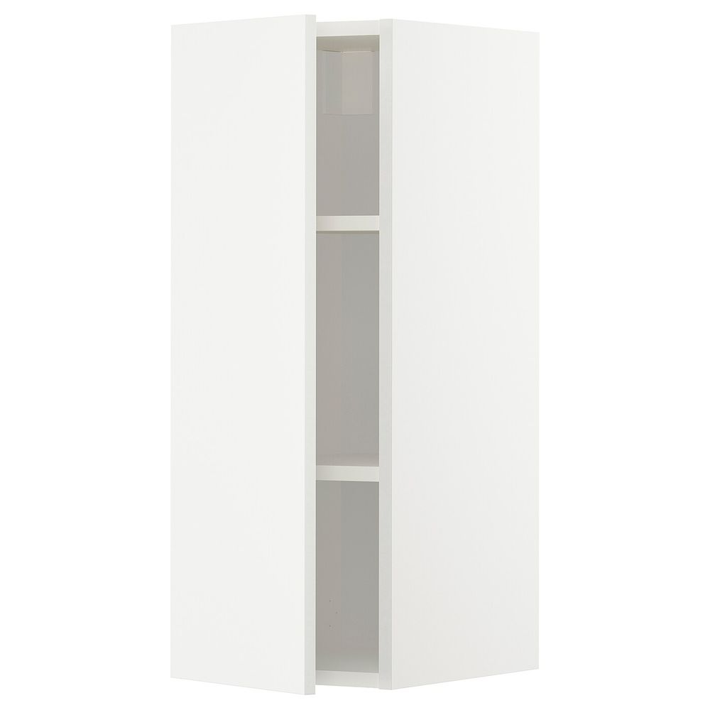 Шкаф навесной с полкой, белый/Хэггеби белый 30x80 см IKEA METOD МЕТОД 293.012.91 - схема-чертеж с размерами