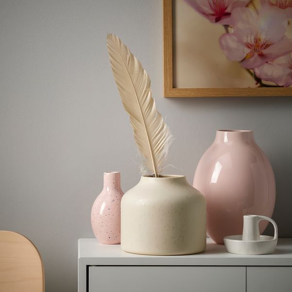 BLODBJÖRK БЛОДБЬЁРК Ваза - бежевый 16 см - фото 3