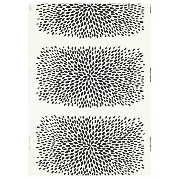 Ткань ТРОДКЛЁВЕР, белый, черный (150 см) - схема-чертеж с размерами