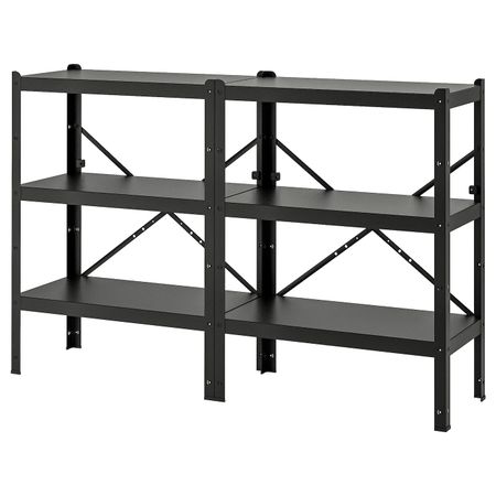 Стеллаж, черный 170x40x110 см IKEA BROR БРУР 594.717.48