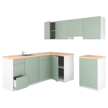 Кухня, серо-зеленый 220x240x220 см IKEA KNOXHULT КНОКСХУЛЬТ 994.091.89