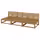 NÄMMARÖ 3-местный модульный диван - для сада/светло-коричневая морилка 243 см