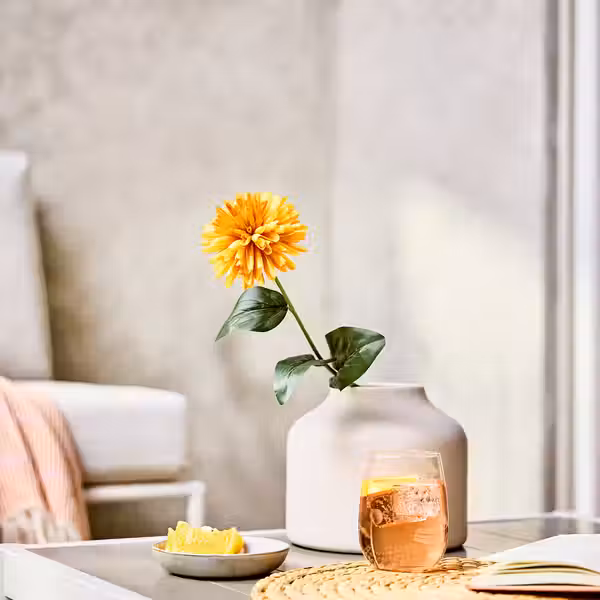 SMYCKA Цветок искусственный - Хризантема/оранжевый 55 см - фото 2