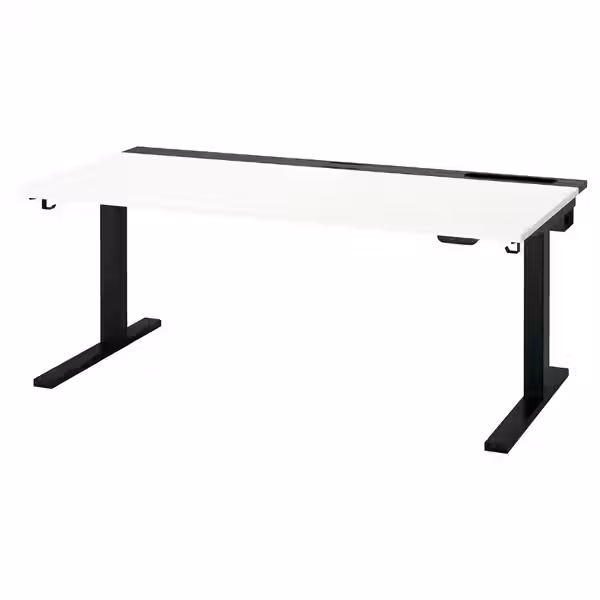 MITTZON МИТТЗОН Стол/трансф - электрический белый/чёрный 160x80 см - фото 2