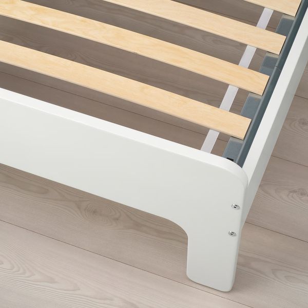 SLÄKT Раздвижная кровать с реечным дном - белый 80x200 см - схема-чертеж с размерами