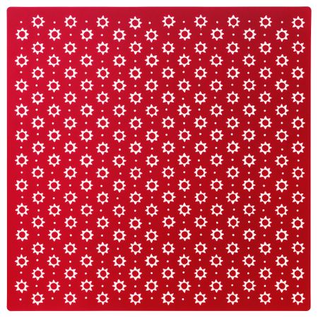 Салфетка под прибор ВИНТЕР 2015, красный, с рисунком (37x37 см)