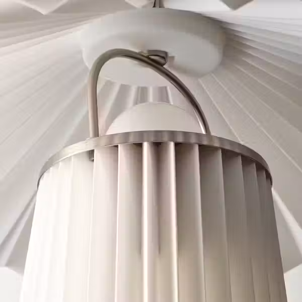 KUDDLAVA КУДДЛАВА Лампа настольная - плиссе белый 28 см - схема-чертеж с размерами