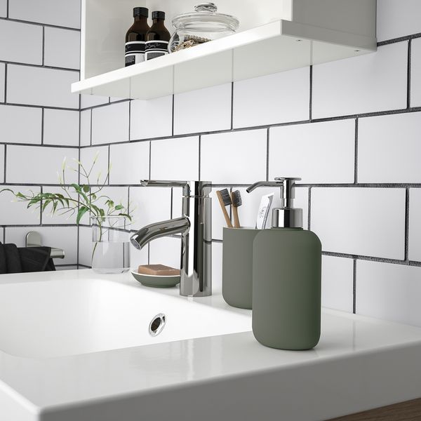 Держатель для зубных щеток, серо-зеленый IKEA EKOLN 204.967.97 - фото 4