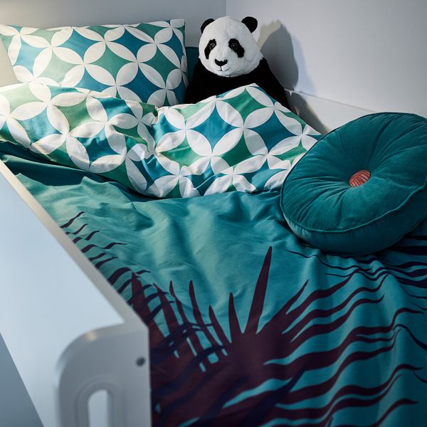 Пододеяльник и наволочка, под плитку/бирюзовый 150x200/50x70 см IKEA GRACIÖS ГРАСИОС 104.624.44 - схема-чертеж с размерами