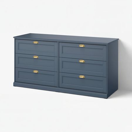 FÅGELFJÄLLET Комод с 6 ящиками - серо-синий темный 160x51x78 см