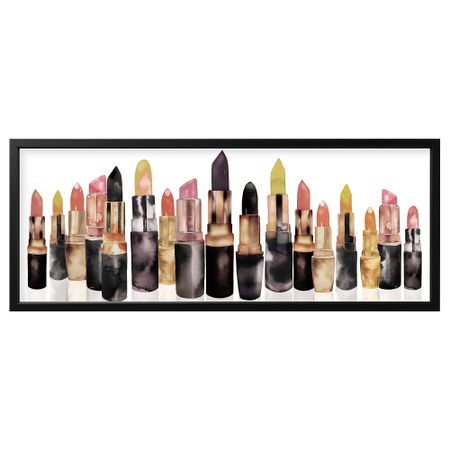 Картина с рамой, 140x56 см, Коллекция губной помады, черный IKEA BJÖRKSTA БЬЁРКСТА 594.716.30