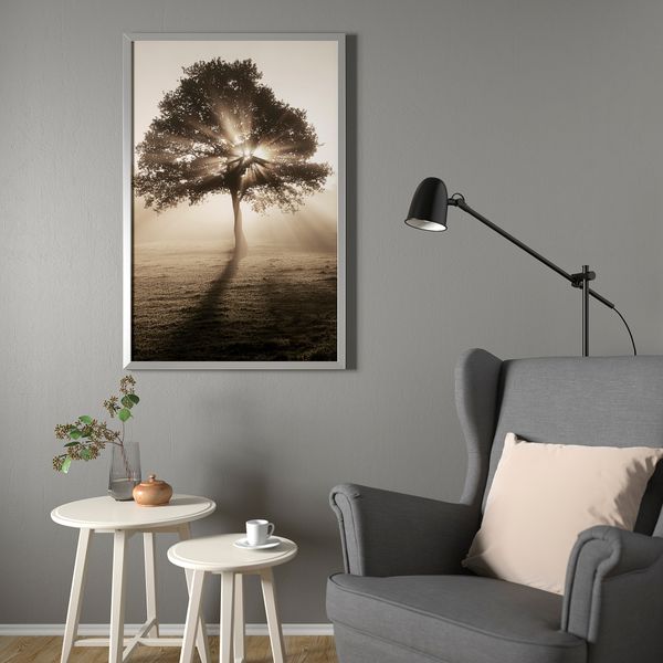 Картина с рамой, 78x118 см, Солнечные полоски/цвет алюминия IKEA BJÖRKSTA 194.716.51 - фото 4