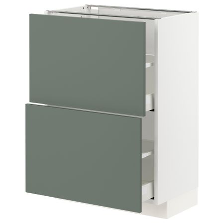 Напольный шкаф с 2 ящиками, 60x37 cm IKEA METOD МЕТОД, MAXIMERA МАКСИМЕРА 293.117.80