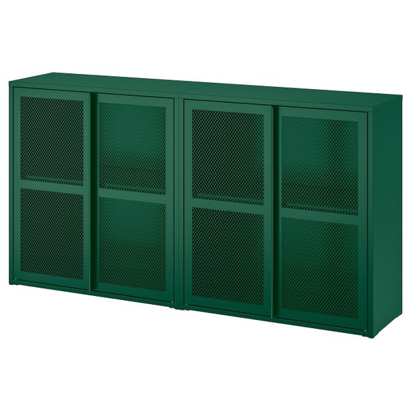 Шкаф с дверями, зеленый сетка 160x30x83 см IKEA IVAR ИВАР 594.174.69 - фото 1