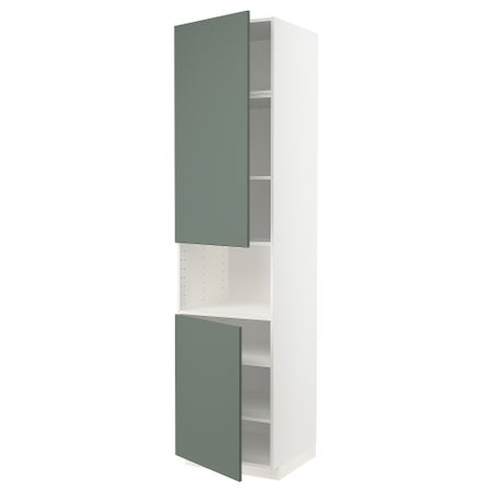 Высокий шкаф для СВЧ, 2 дверцы, полки, 60x60x240 cm IKEA METOD МЕТОД 894.559.78