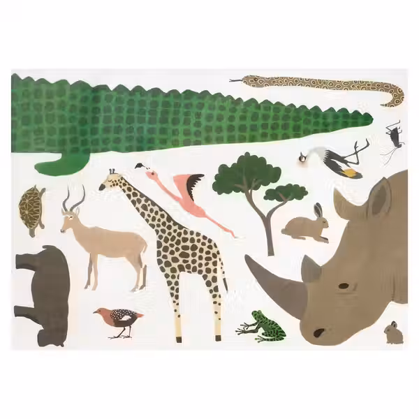 SANDLÖPARE Наклейки, 3 шт. - схема-чертеж с размерами