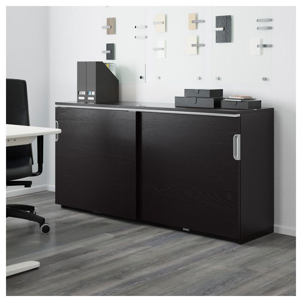 Шкаф с раздвижными дверцами ГАЛАНТ, черно-коричневый (160x80 см) - схема-чертеж с размерами