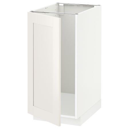 Напольный шкаф для мойки, мусорных контейнер МЕТОД, белый, Сэведаль белый (40x60 см)