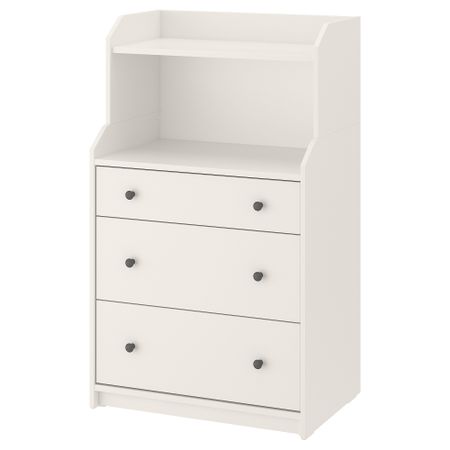 Комод с 3 ящиками, полкой, белый, 70x116 см IKEA HAUGA ХАУГА 504.026.41