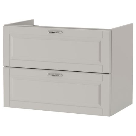 Шкаф для раковины с 2 ящ, Кашён светло-серый 80x47x58 см IKEA GODMORGON ГОДМОРГОН 303.876.51