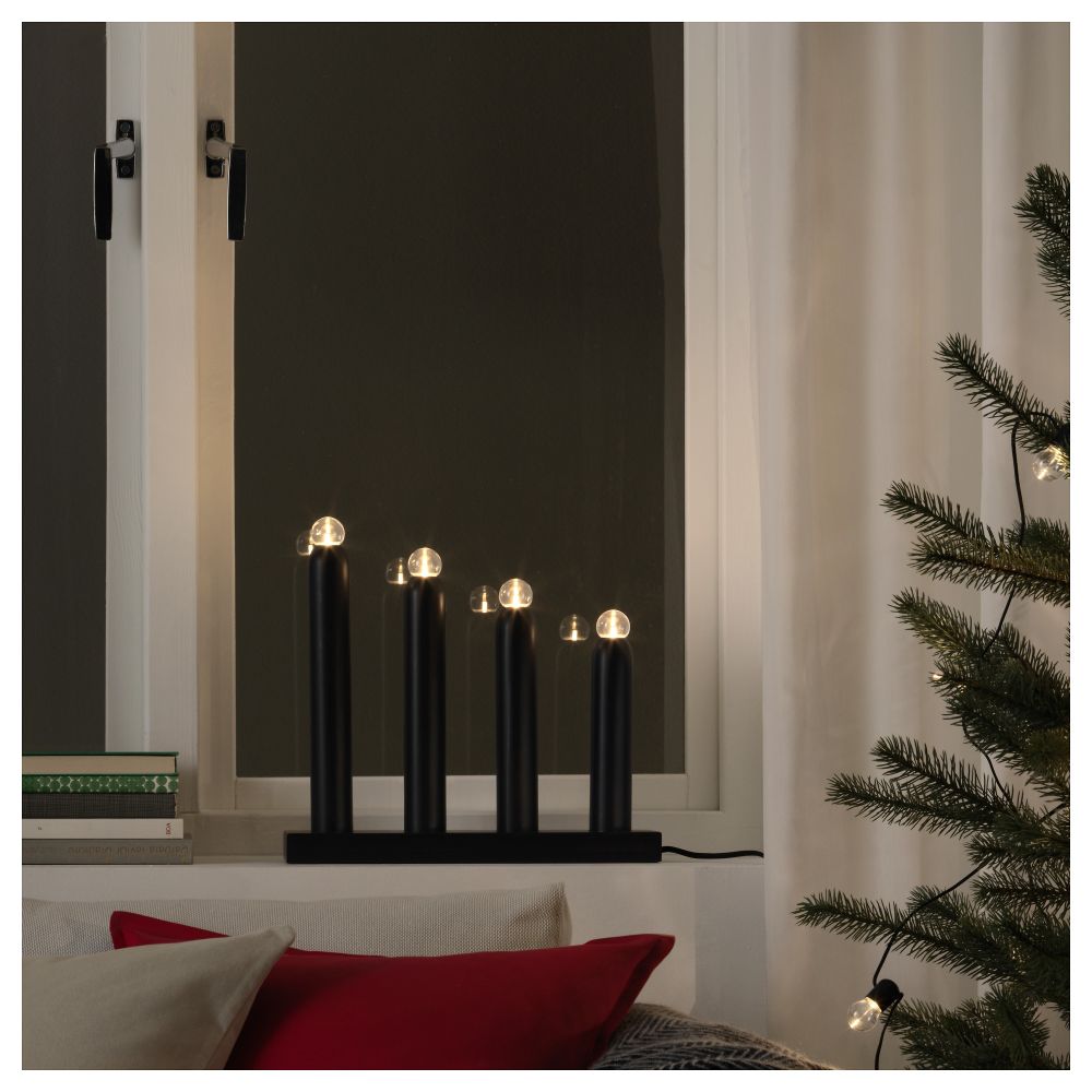 Светодиодный канделябр, 4 лампы СТРОЛА, черный - фото 1