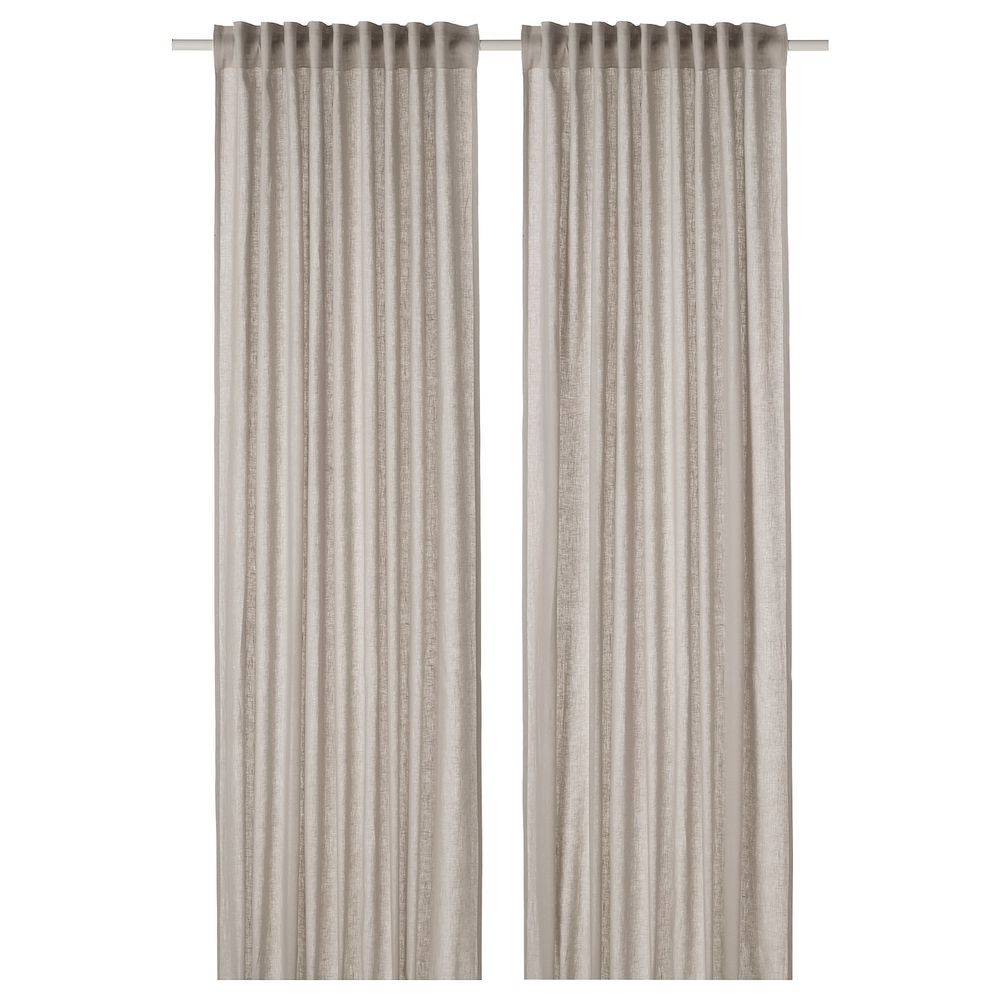 Гардины, 2 шт., светло-серый 145x300 см IKEA DYTÅG ДЮТОГ 904.667.73 - фото 1