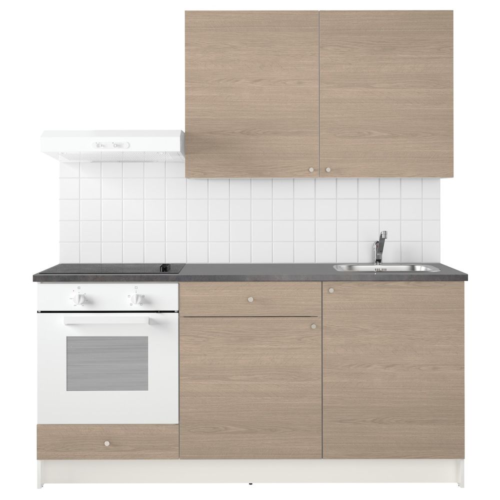 Кухня, под дерево серый 180x61x220 см IKEA КНОКСХУЛЬТ 691.841.72 - фото 1
