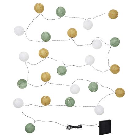 Гирлянда, 24 светодиода, для сада, на солнечной батарее разноцветный IKEA SOLVINDEN 005.705.85