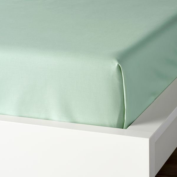 Простыня, светло-зеленый 240x260 см IKEA DVALA ДВАЛА 604.597.88 - фото 2