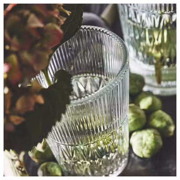 SMÄLLSPIREA СМЭЛЛСПИРЕА Ваза - прозрачное стекло/с рисунком 17 см - фото 7