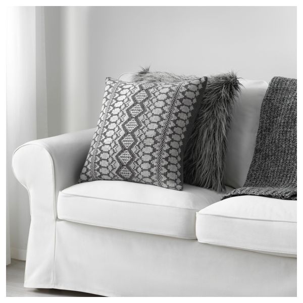 Подушка ВИНТЕР 2017, серый, вязаный (50x50 см) - схема-чертеж с размерами