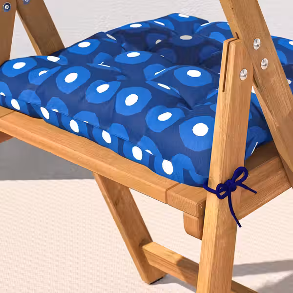 KLÖSAN КЛЁСАН Подушка на садовый стул - темно-синий 44x44 см - фото 3