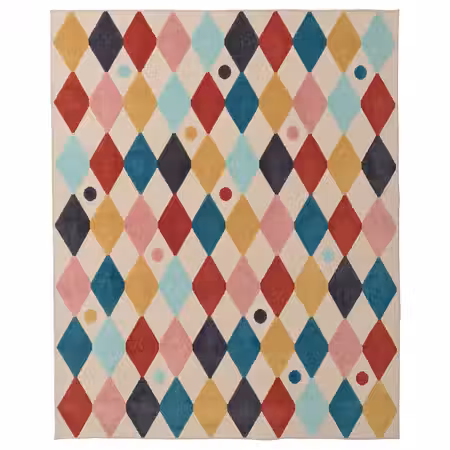 BUSENKEL БУСЕНКЕЛЬ Ковер - орнамент «арлекин»/разноцветный 130x160 см