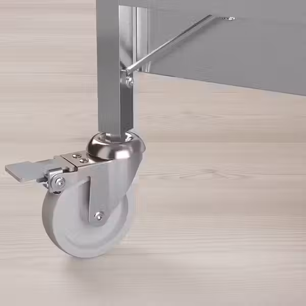 KUNGSFORS Столик с колесами - нержавеющ сталь 60x40 см - схема-чертеж с размерами