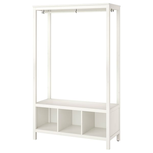 Открытый гардероб, 120x50x197 см, белая морилка IKEA HEMNES ХЕМНЭС 103.793.03 - фото 1
