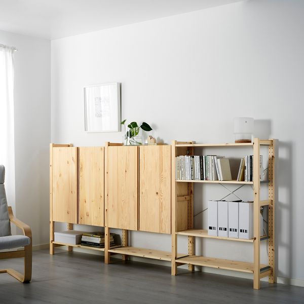Боковая стойка, 30x124 см IKEA IVAR ИВАР 737.557.09 - схема-чертеж с размерами