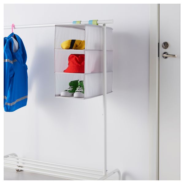 Секция для хранения с 3 отделениями СЛЭКТИНГ, серый (25x40x50 см) - фото 2