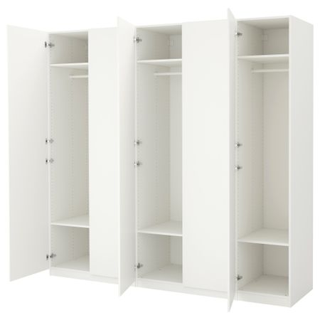 Гардероб ПАКС, белый, Бальстад белый