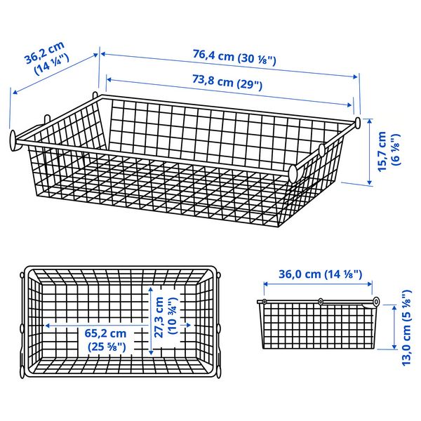 IKEA, дополнительный ракурс - схема-чертеж с размерами