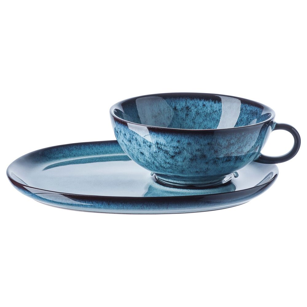 Кружка с блюдцем, синий, 37 сл IKEA ВИНТЕРФЕСТ 704.330.24 - фото 1