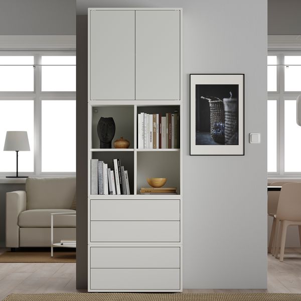 Комбинация шкафов с ножками, белый, 70x35x212 см IKEA EKET ЭКЕТ 492.865.67 - фото 5